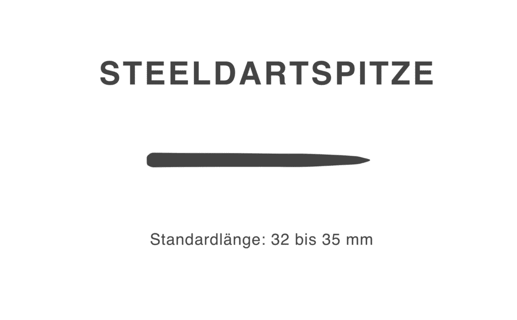 Steeldartspitzen Längen von 18 bis 28 mm